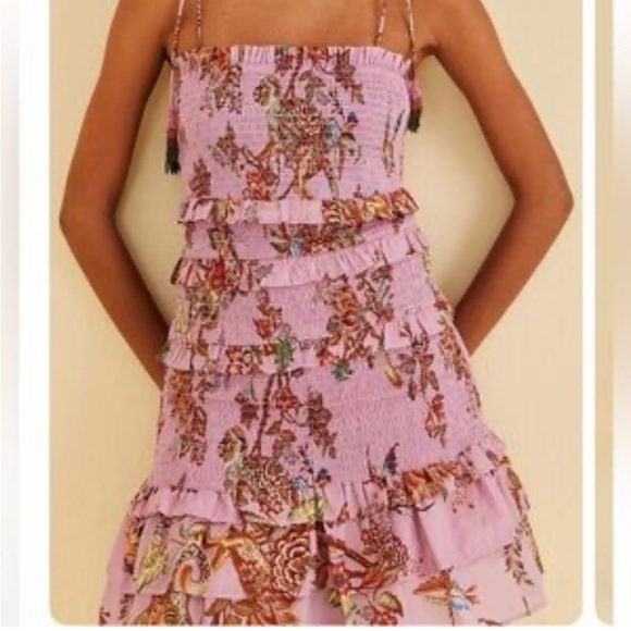 Farm Rio Tiered Purple Dress monkey lilac - Picture 2 of 7